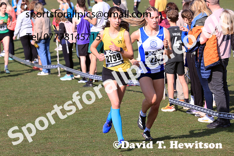 Womens under-17s 2025 UK CAU Inter Counties Cross Country Champs., Wollaton Park, Nottingham. Photo: David T. Hewitson/Sports for All Pics